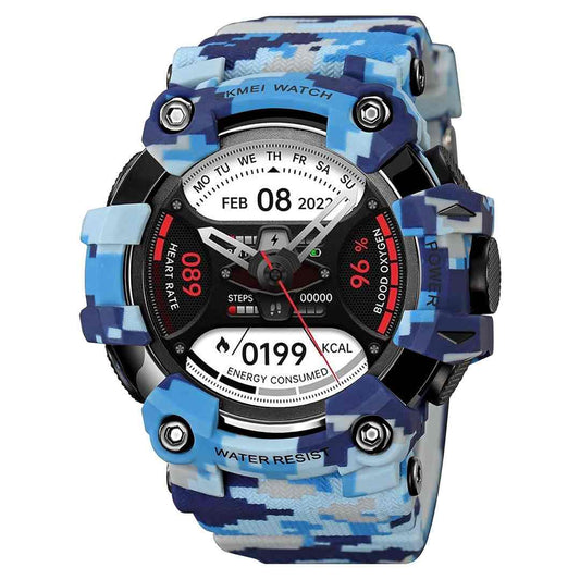 LX INDIA Watch SKMEI New Launch Sport Smartwatch Full Touch Screen Dial, Zinc Alloy Frame ABS Case Men's Watch S231 (Blue CAMO)
