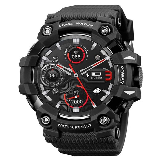 LX INDIA Watch SKMEI Newly Launch Fitness Smartwatch Full Touch Screen Dial Watch, Zinc Alloy Frame Bluetooth Call S231 (Black)