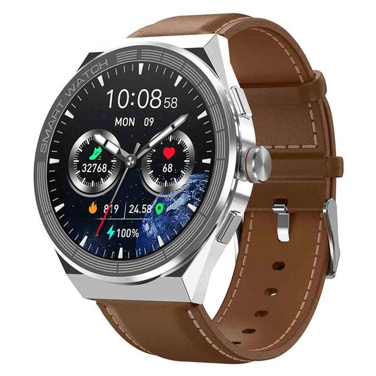 LX INDIA Watch SKMEI Smartwatch with Bluetooth Call S232 (Brown Leather Band)