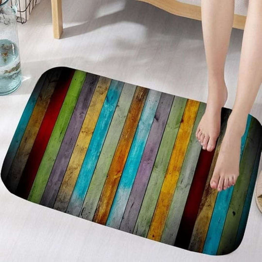 LX INDIA Anti-Slip Mats SKVM Memory Foam Water Absorbent Rectangular Shape Anti Slip Foot Skid mat (Design 4)