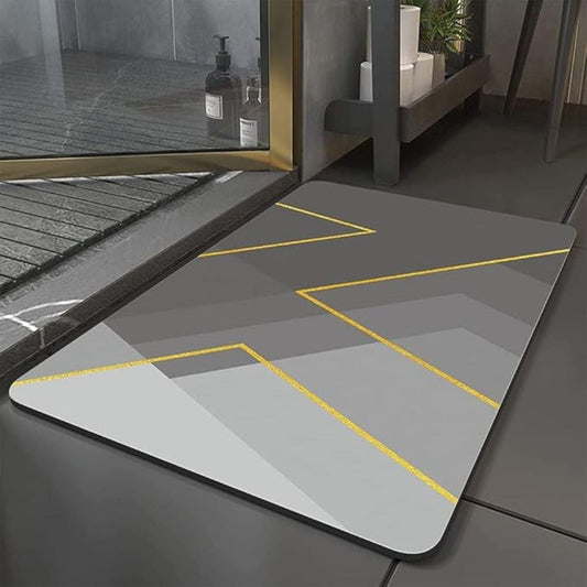 LX INDIA Anti-Slip Mats SKVM Memory Foam Water Absorbent Rectangular Shape Anti Slip Mat (Design 1)