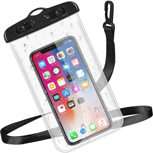LX INDIA Waterproof Mobile Pouches SKYCELL Waterproof Mobile Phone Pouch Rain Cover (Transparent) Pack of 2