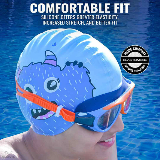 LX INDIA HEAD CAPS SLOVIC Swimming Cap for Kids