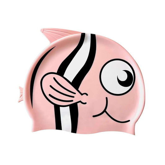 LX INDIA HEAD CAPS SLOVIC Swimming Cap for Kids [Pink Fish]