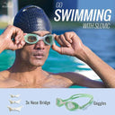 LXINDIA Swimming Kit SLOVIC Swimming Goggles for Adults Green