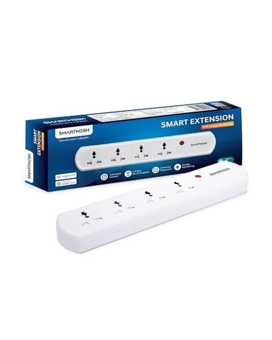 LX INDIA Smart Extension Code SMARTMESH WiFi Smart Power Strip Extension Powered by Jio IoT(4 Sockets 10 A)