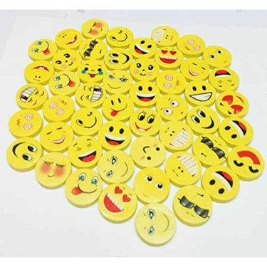 LXINDIA Eraser Smiley Attractive Emoji erasers Pack of 50