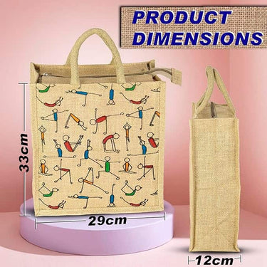 LXINDIA Bag SNDIA Pack of 2 Eco Friendly Reusable Jute Bag (33 * 29 * 12cm)