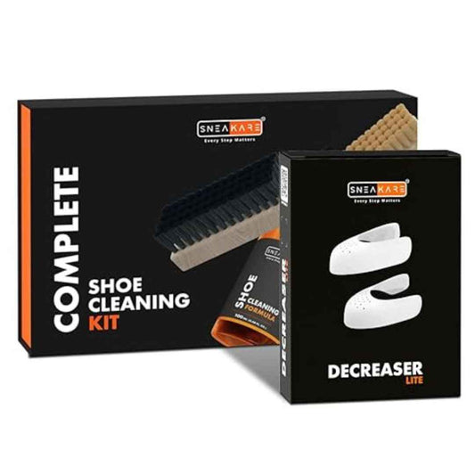 LX INDIA Shoe cleaning set SNEAKARE Complete Shoe Cleaning Kit - Shoe Cleaner,Brushes (Soft, Medium, Stiff), Microfiber Towel