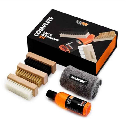 LX INDIA Shoe cleaning set SNEAKARE Complete Shoe Cleaning Kit - Shoe Cleaner,Brushes (Soft, Medium, Stiff), Microfiber Towel