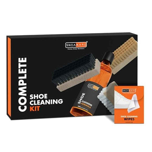 LX INDIA Shoe cleaning set SNEAKARE Complete Shoe Cleaning Kit - Shoe Cleaner,Brushes (Soft, Medium, Stiff), Microfiber Towel