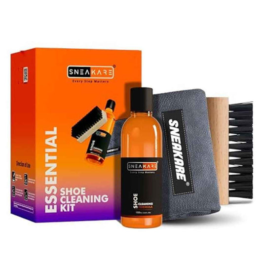LX INDIA Shoe cleaning set SNEAKARE Essential Shoe Cleaning Kit 100 ml Shoe Cleaner & 1 Medium Bristle Shoe Cleaner Brush, White Shoe Cleaning Kit