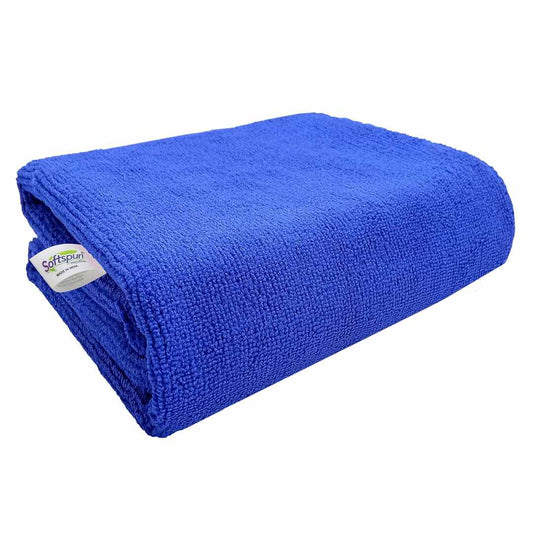 LX INDIA Towels SOFTSPUN Microfiber Bath Towel 1Pc 60x120cm Grey! Ultra Absorbent Super Soft & Lightweight Quick Drying  Large Size Unisex. Blue