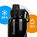 LXINDIA bottle SOLARA Insulated Water Bottle 1000ml Black