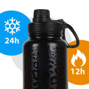 LXINDIA bottle SOLARA Insulated Water Bottle 1000ml Black Leopard