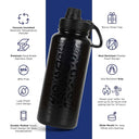 LXINDIA bottle SOLARA Insulated Water Bottle 1000ml Black Leopard