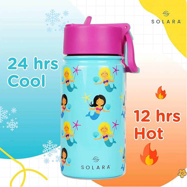 LXINDIA bottle SOLARA Insulated Water Bottle for Kid Mermaid 450 ml