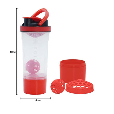 LXINDIA bottle SOLARA Protein Shaker Bottle 650 ML Red