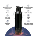 LXINDIA bottle SOLARA Stainless Steel Sipper Water Bottle 1 Litre Black