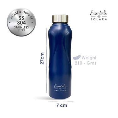 LXINDIA bottle SOLARA Stainless Steel Sipper Water Bottle 1 Litre Dark Blue