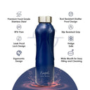 LXINDIA bottle SOLARA Stainless Steel Sipper Water Bottle 1 Litre Dark Blue