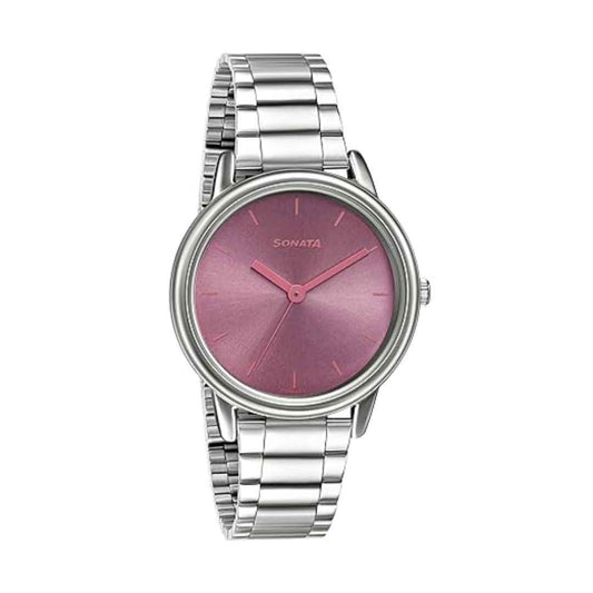 LX INDIA Analog Watch metallic pink Sonata Analog Women's Watch (Dial Colored Strap)