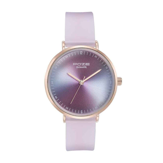 LX INDIA Analog Watch pink Sonata Poze Quartz Dial , Leather Strap Analog Watch for Women