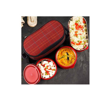 LXINDIA Containers SOPL OLIVEWARE Milano Lunch Box( Red)