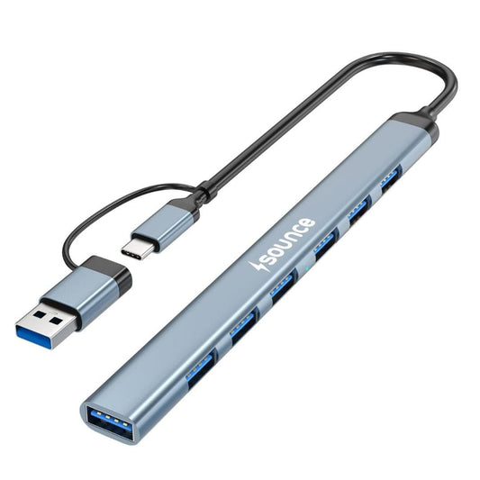 LX INDIA USB HUB Sounce 7-in-1 USB + Type C Multiport Hub