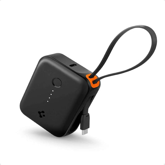 LXINDIA Power bank Black Spigen ArcPack 10000mAh Power Bank with Built-in USB-C Cable,30.0W Fast Charging