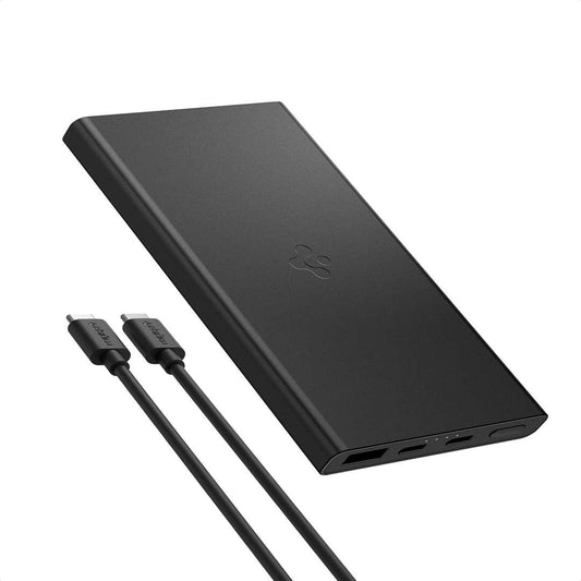 LX INDIA Power Bank Spigen Durable Alloy Power Bank 10,000mAh, 22.5W Fast Charging Power Bank with PD3.0 20W for 2 USB-C Ports - Black