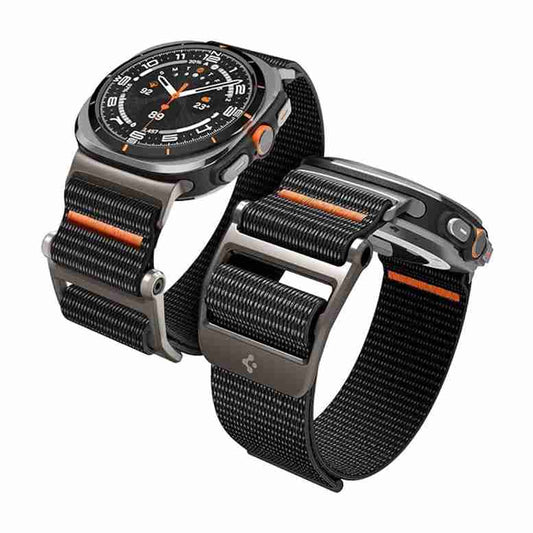 LX INDIA Watch straps Spigen DuraPro Flex Designed For Samsung Galaxy Watch Ultra Band 47mm Adjustable Solo Loop Band Strap  - Black