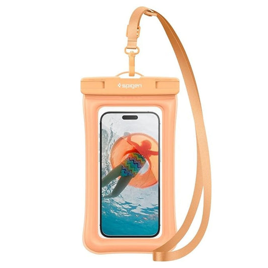 LX INDIA Waterproof Mobile Pouches Pack of 1 Spigen Floating Waterproof Mobile Pouch (A610) (IPX8, TPU)- Apricot