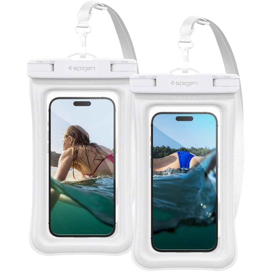 LX INDIA Waterproof Mobile Pouches White Spigen Floating Waterproof Mobile Pouch (A610) , pack of 2