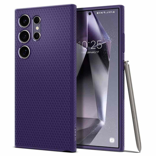 LX INDIA Protection Covers Spigen Liquid Air for Samsung Galaxy S24 Ultra Case Deep Purple