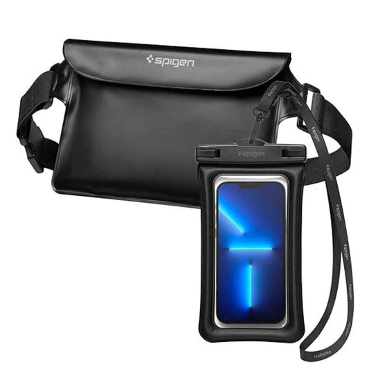 LX INDIA Waterproof Mobile Pouches Spigen Polyvinyl Chloride Aqua Shield IPX8 Waterproof Pouch Bag and 8.7 inches Mobile Phone Pouch Case - Black