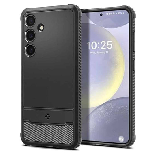 LXINDIA Protection Covers Spigen Rugged Armor Back Cover for Galaxy S24 plus ( Matte Black)