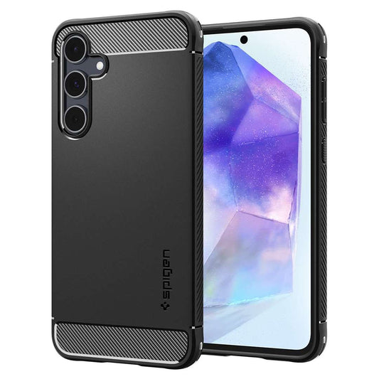 LX INDIA Protection Covers Spigen Rugged Armor for Samsung Galaxy A55 5G Case