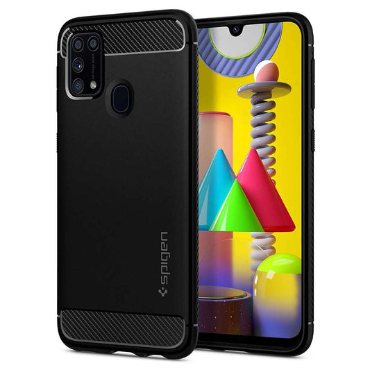 LX INDIA Protection Covers Spigen Rugged Armor for Samsung Galaxy M31 Case