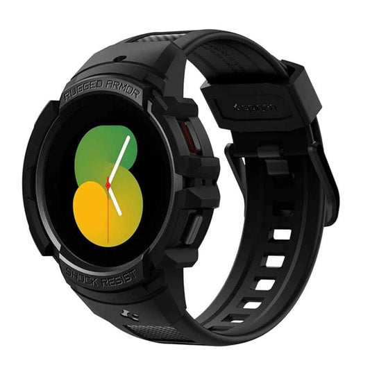 LX INDIA Watch straps Spigen Rugged Armor Pro for Samsung Galaxy Watch 5 44mm Case with Strap Band  - Black