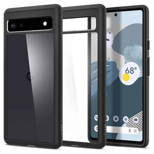 LXINDIA Protection Covers Spigen Ultra Hybrid Back Cover Case for Google Pixel 6a ( Matte Black)
