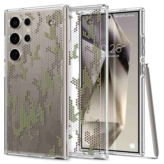 LX INDIA Protection Covers Spigen Ultra Hybrid for Samsung Galaxy S24 Ultra Case Digital Camo