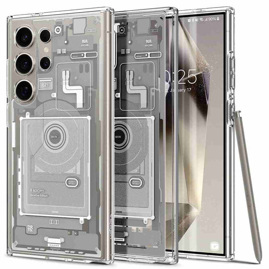 LX INDIA Protection Covers Spigen Ultra Hybrid for Samsung Galaxy S24 Ultra Case Zero One White