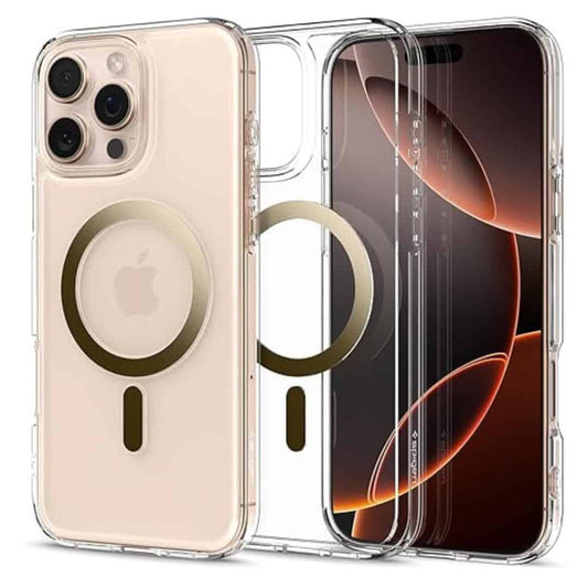 LXINDIA Protection Covers Spigen Ultra Hybrid Magfit Back Cover Case for iPhone 16 Pro (Gold)