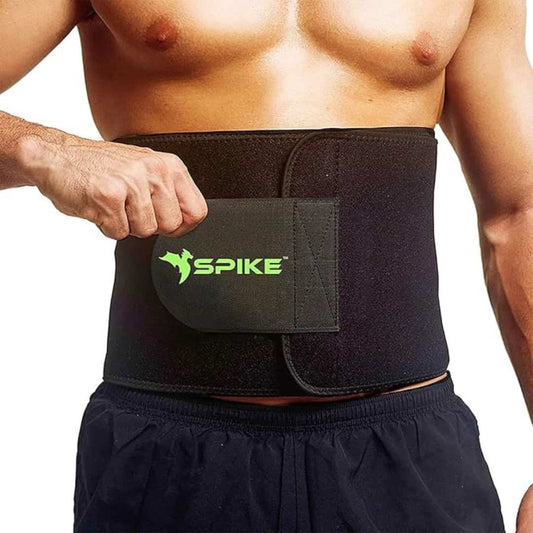 LX INDIA Sweat Belt SPIKE Sweat Slim Belt for Men and Women Tummy Trimmer Body Sweat Belt Black