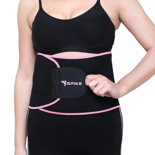 LX INDIA Sweat Belt SPIKE Sweat Slim Belt for Men and Women Tummy Trimmer Sweat Belt Pink