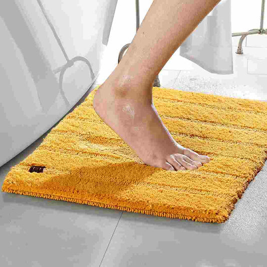 LX INDIA bath mat SPREAD SPAIN Cotton Luxury Reversible Mushy Bathmat (Gold)