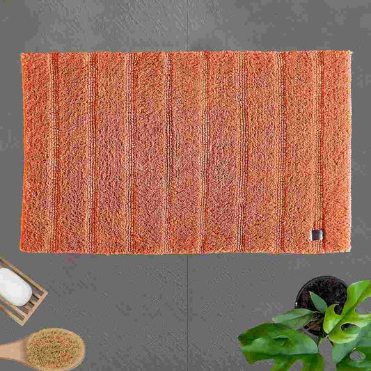 LX INDIA bath mat SPREAD SPAIN Cotton Luxury Reversible Mushy Bathmat (Rust)