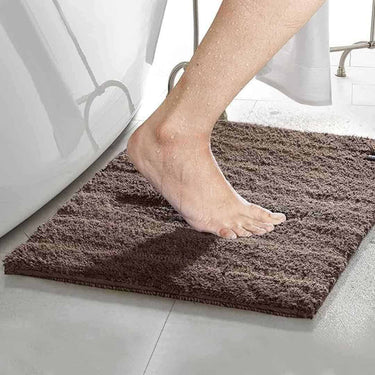 LXINDIA mats SPREAD SPAIN Cotton Reversible Mushy Bathmat (40x60 cm) Dark Brown