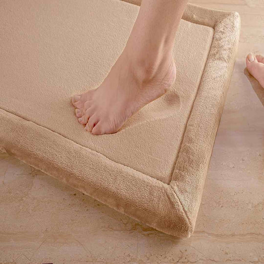 LX INDIA bath mat SPREAD SPAIN Memory Foam Anti Slip Bath Mat (Light Beige)